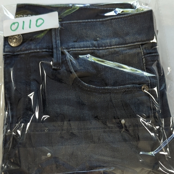 Express Dark Blue Skinny Jeans with Studs - Picture 9 of 9